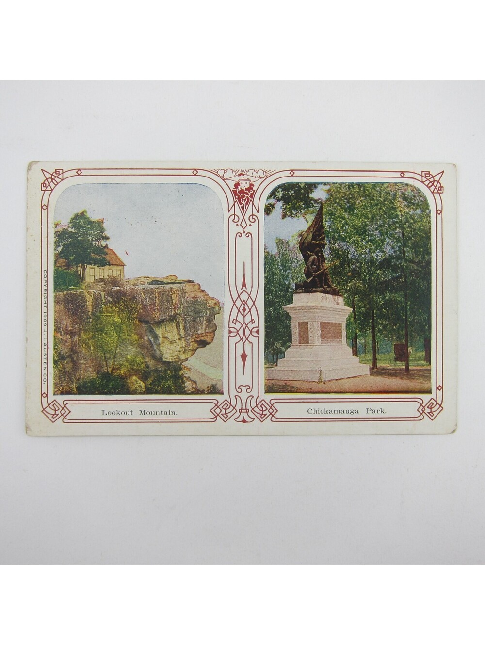 Postcard Chattanooga Tennessee Lookout Mountain Chickamauga Park Antique Unpostd